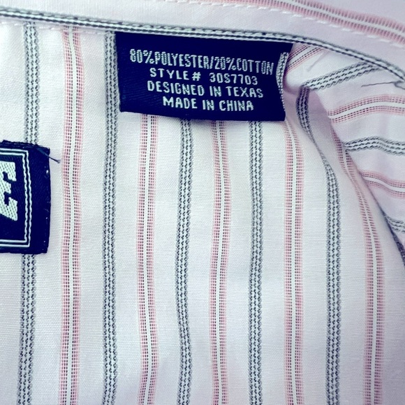 Panhandle Men’s Stripe Pearl Snap Western Shirt Size 18 36 - Picture 6 of 7